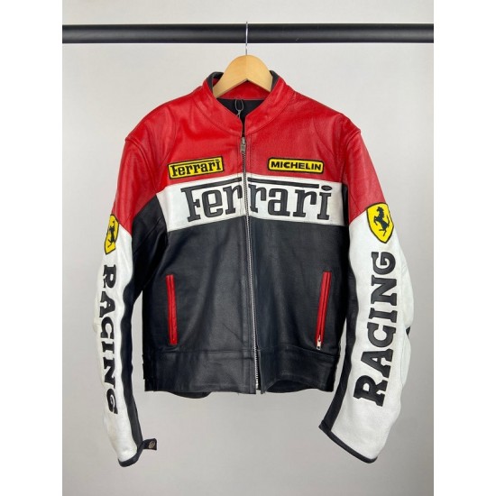 MS Ferrari Racing Leather Jacket MS Ferrari Racing Leather Jacket