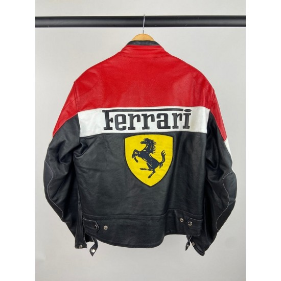 MS Ferrari Racing Leather Jacket MS Ferrari Racing Leather Jacket