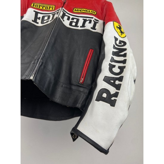 MS Ferrari Racing Leather Jacket MS Ferrari Racing Leather Jacket