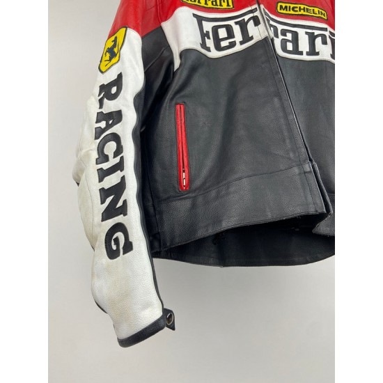 MS Ferrari Racing Leather Jacket MS Ferrari Racing Leather Jacket