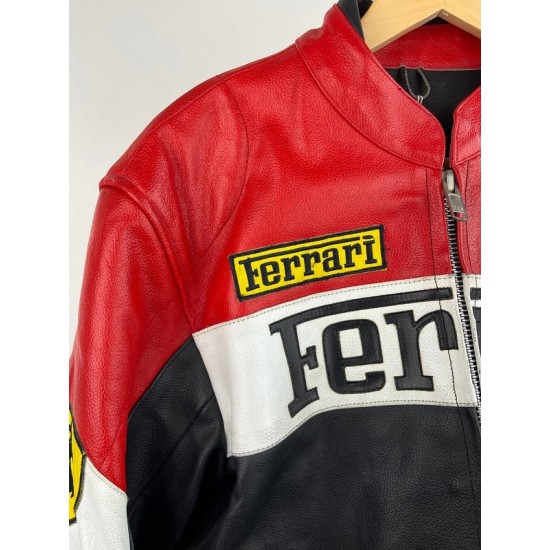 MS Ferrari Racing Leather Jacket MS Ferrari Racing Leather Jacket