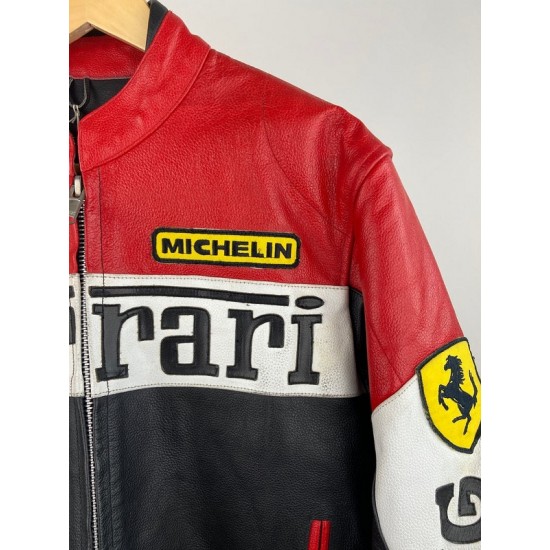 MS Ferrari Racing Leather Jacket MS Ferrari Racing Leather Jacket