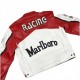 Marlboro Racing Red And White Leather Jacket Marlboro Racing Red And White Leather Jacket