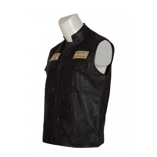 Mayans Southern California Black Biker Motorcycle Leather Vest Mayans Southern California Black Biker Motorcycle Leather Vest
