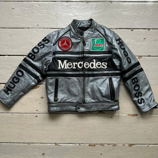 McLaren Mercedes Vintage Leather Jacket McLaren Mercedes Vintage Leather Jacket