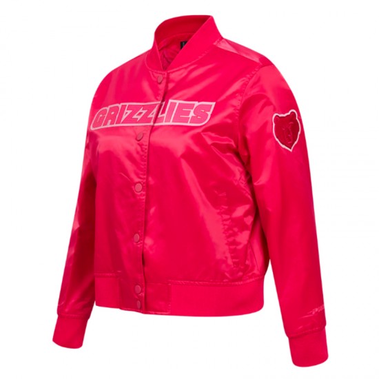 Memphis Grizzlies Triple Pink Satin Jacket