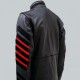 Men Black Military Leather Jacket Men Black Military Leather Jacket