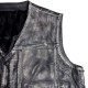 Men Vintage Motorcycle Distressed Black Vest