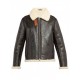 Men's Aviator Faux Shearling Black Leather Jacket Men's Aviator Faux Shearling Black Leather Jacket