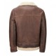 Men's Aviator Faux Shearling Brown Leather Jacket Men's Aviator Faux Shearling Brown Leather Jacket