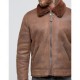 Men's B3 Faux Shearling Brown Leather Jacket Men's B3 Faux Shearling Brown Leather Jacket