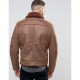 Men's B3 Faux Shearling Brown Leather Jacket Men's B3 Faux Shearling Brown Leather Jacket