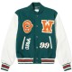 Men's Barrel Green and White Letterman Jacket Men's Barrel Green and White Letterman Jacket