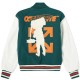 Men's Barrel Green and White Letterman Jacket Men's Barrel Green and White Letterman Jacket