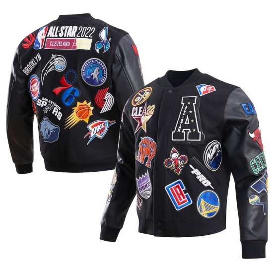 Men's Black 2022 NBA All-Star Game Full Zip Varsity Jacket Men's Black 2022 NBA All-Star Game Full Zip Varsity Jacket