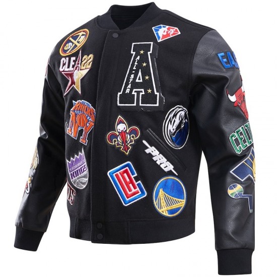 Men's Black 2022 NBA All-Star Game Full Zip Varsity Jacket Men's Black 2022 NBA All-Star Game Full Zip Varsity Jacket