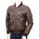Men's Black And Dark Brown Classic Elegant Leather Bomber Jacket Men's Black And Dark Brown Classic Elegant Leather Bomber Jacket