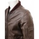 Men's Black And Dark Brown Classic Elegant Leather Bomber Jacket Men's Black And Dark Brown Classic Elegant Leather Bomber Jacket