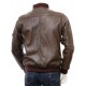 Men's Black And Dark Brown Classic Elegant Leather Bomber Jacket Men's Black And Dark Brown Classic Elegant Leather Bomber Jacket