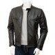 Men's Black Slimfit Stylish Classic Cafe Racer Tab Collar Leather Biker Jacket Men's Black Slimfit Stylish Classic Cafe Racer Tab Collar Leather Biker Jacket