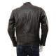 Men's Black Slimfit Stylish Classic Cafe Racer Tab Collar Leather Biker Jacket Men's Black Slimfit Stylish Classic Cafe Racer Tab Collar Leather Biker Jacket