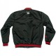 Men's Black with Red Bomber New World Order Jacket Men's Black with Red Bomber New World Order Jacket