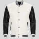 Men's Bomber Varsity Black and White Jacket Men's Bomber Varsity Black and White Jacket