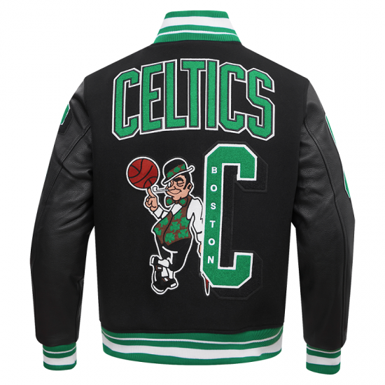 Men's Boston Celtics Mashup Wool Varsity Jacket Men's Boston Celtics Mashup Wool Varsity Jacket