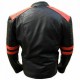 Men's Brando Classic Biker Red And Black Vintage Motorcycle Real Leather Jacket