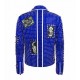 Men's Brando Studded Multi Embroidery Patches Punk Blue Leather Jacket Men's Brando Studded Multi Embroidery Patches Punk Blue Leather Jacket