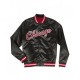 Men's Bulls Black Satin Bomber Jacket Men's Bulls Black Satin Bomber Jacket