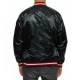 Men's Bulls Black Satin Bomber Jacket Men's Bulls Black Satin Bomber Jacket