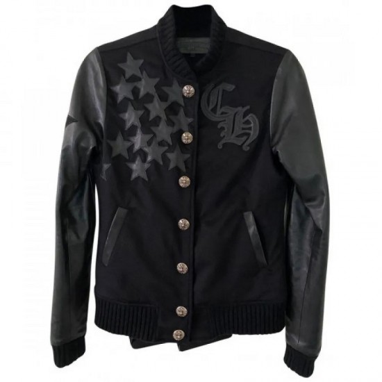 Men's CH Black Letterman Jacket Men's CH Black Letterman Jacket