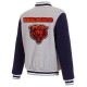 Men's Chicago Bears Gray Reversible Fleece Jacket Men's Chicago Bears Gray Reversible Fleece Jacket