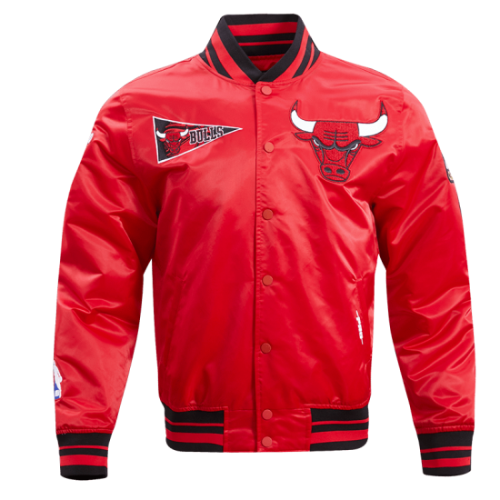 Men's Chicago Bulls Retro Classic Satin Jacket Men's Chicago Bulls Retro Classic Satin Jacket