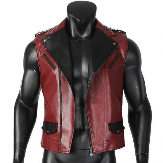 Men's Chris Hemsworth Thunder Studded Biker Vest Men's Chris Hemsworth Thunder Studded Biker Vest