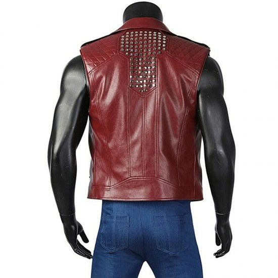 Men's Chris Hemsworth Thunder Studded Biker Vest Men's Chris Hemsworth Thunder Studded Biker Vest