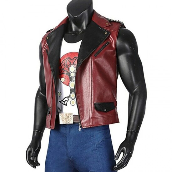 Men's Chris Hemsworth Thunder Studded Biker Vest Men's Chris Hemsworth Thunder Studded Biker Vest
