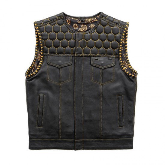 Men's Club Style Leather Vest Men's Club Style Leather Vest