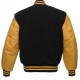 Men's College Varsity Black and Yellow Jacket Men's College Varsity Black and Yellow Jacket