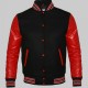 Men's College Varsity Red and Black Jacket Men's College Varsity Red and Black Jacket