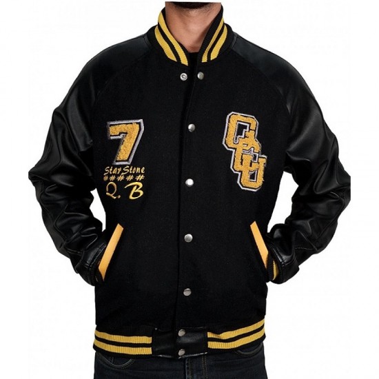 Men's Cyborg Justice League Letterman Varsity Jacket Men's Cyborg Justice League Letterman Varsity Jacket