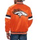 Men's Denver Broncos Starter Orange Home Game Satin Varsity Jacket Men's Denver Broncos Starter Orange Home Game Satin Varsity Jacket