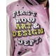 Men's Embroidered Art and Design Dept. Light Purple Varsity Jacket Men's Embroidered Art and Design Dept. Light Purple Varsity Jacket