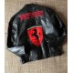 Men's Ferrari Black Motorcycle Leather Moto Racer Jacket Men's Ferrari Black Motorcycle Leather Moto Racer Jacket