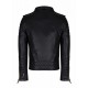 Men's Genuine Black Lambskin Leather Motorcycle Jacket Slim Fit Biker Jacket