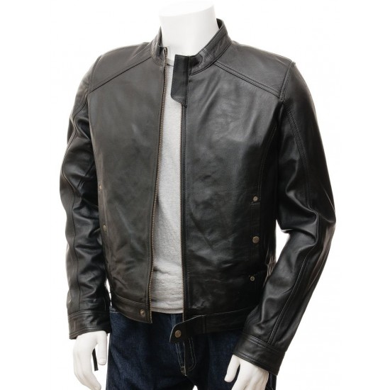 Men's Iconic Simple Classic Real Leather Biker Jacket Men's Iconic Simple Classic Real Leather Biker Jacket