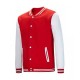 Men's Lightweight Varsity Red Rib Knit Bomber Jacket Men's Lightweight Varsity Red Rib Knit Bomber Jacket