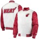 Men's Miami Heat Starter White and Red Jacket Men's Miami Heat Starter White and Red Jacket