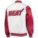Men's Miami Heat Starter White and Red Jacket Men's Miami Heat Starter White and Red Jacket